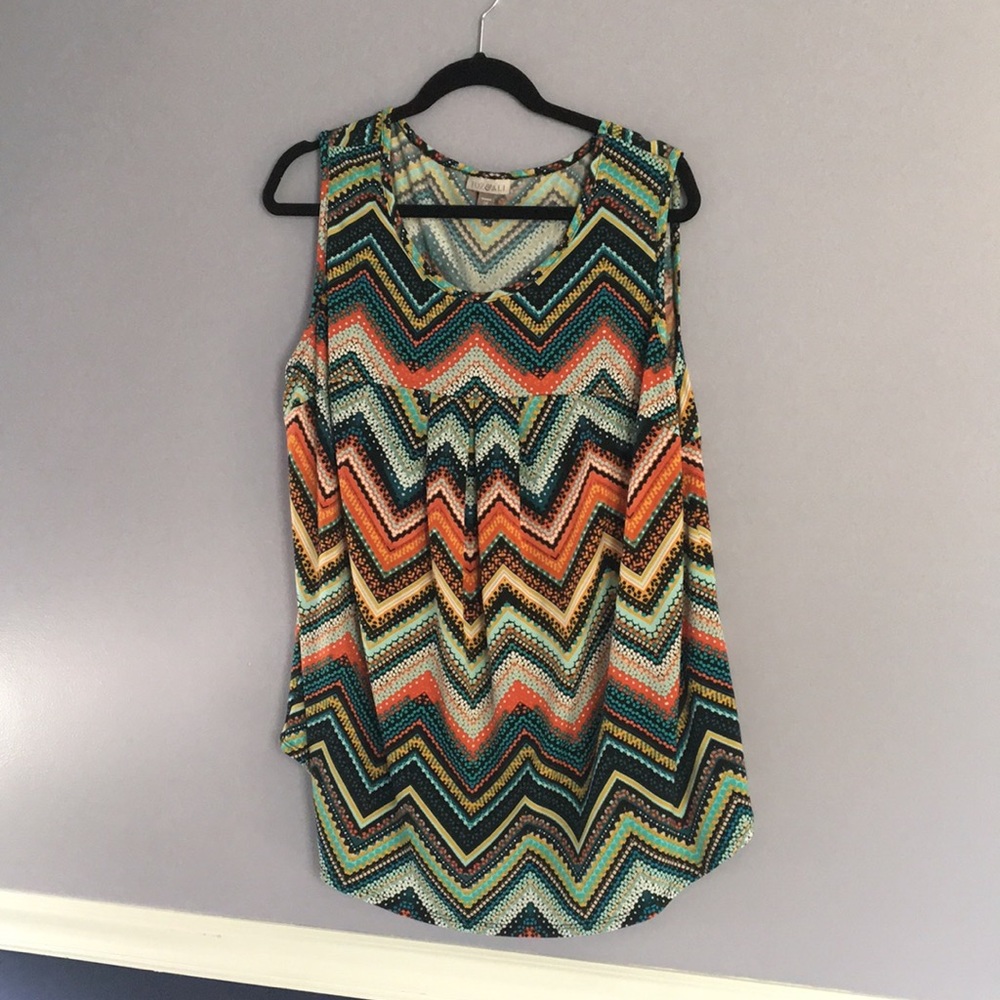 Roz & Ali multicolored sleeveless top